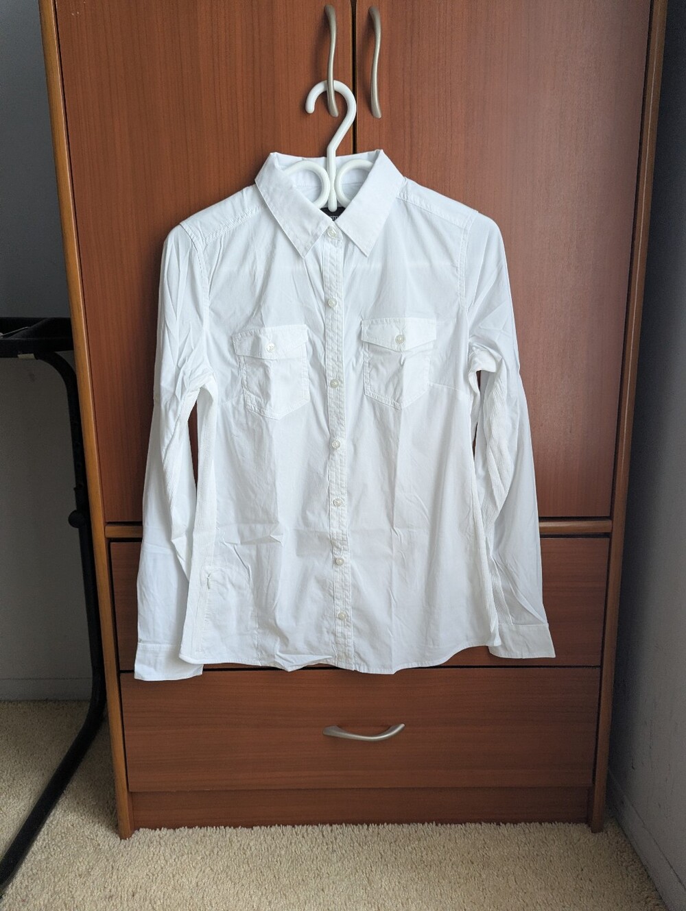 Marmot Annika White UPF 30 Button Up Long Sleeve Sun Shirt Women'z Size M